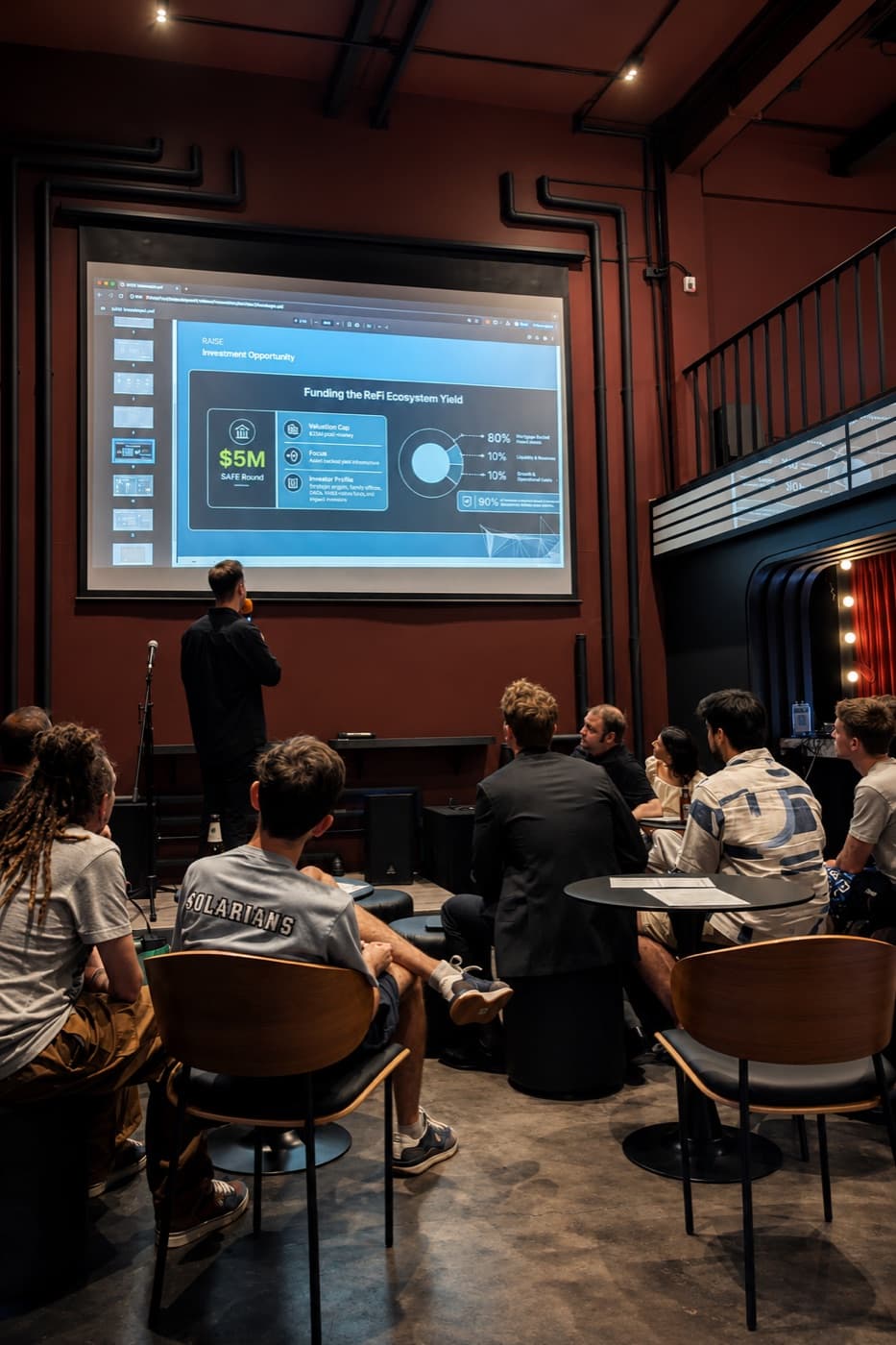 A project pitch from the evening